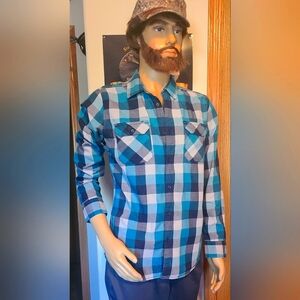 QUIKSILVER BOARDRIDER MEN'S SIZE MEDIUM BUTTON-DOWN LONG-SLEEVE SHIRT